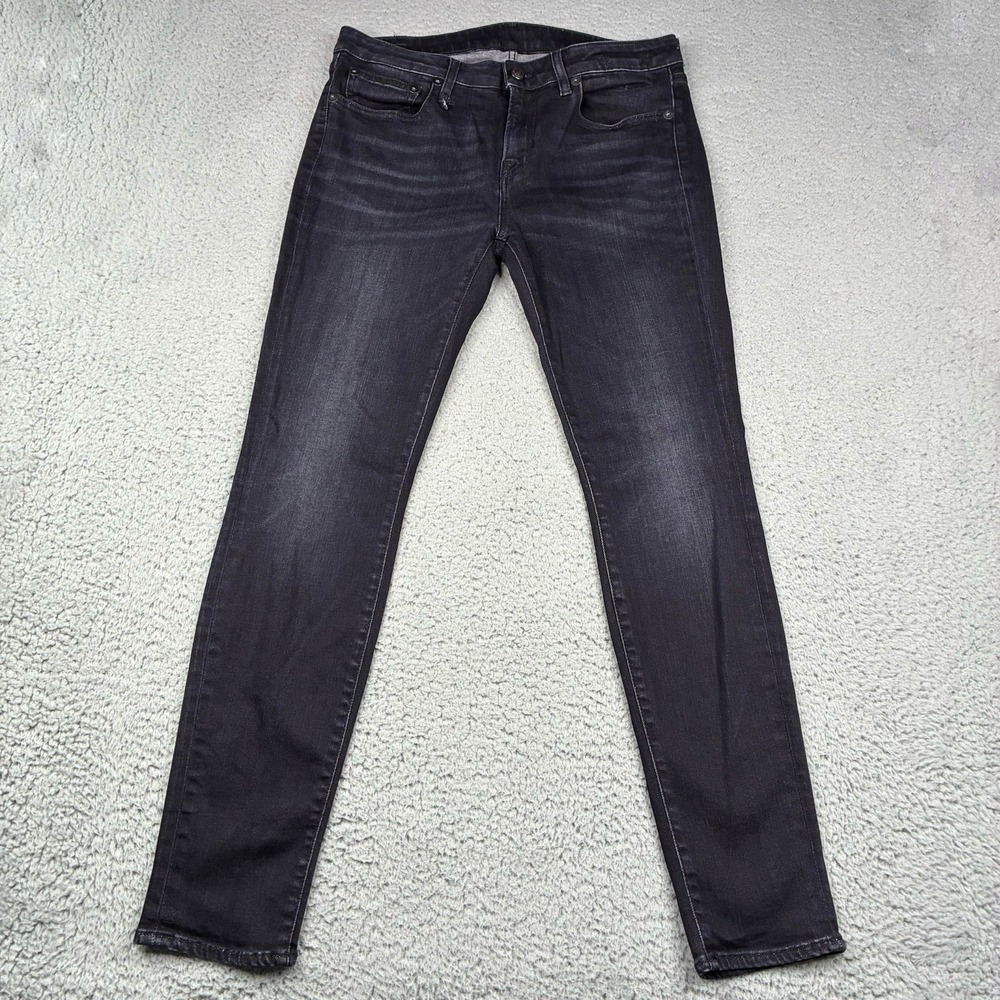 R13 Allison Skinny Jeans Women's 30 Dark Moon Black Faded Denim Italy